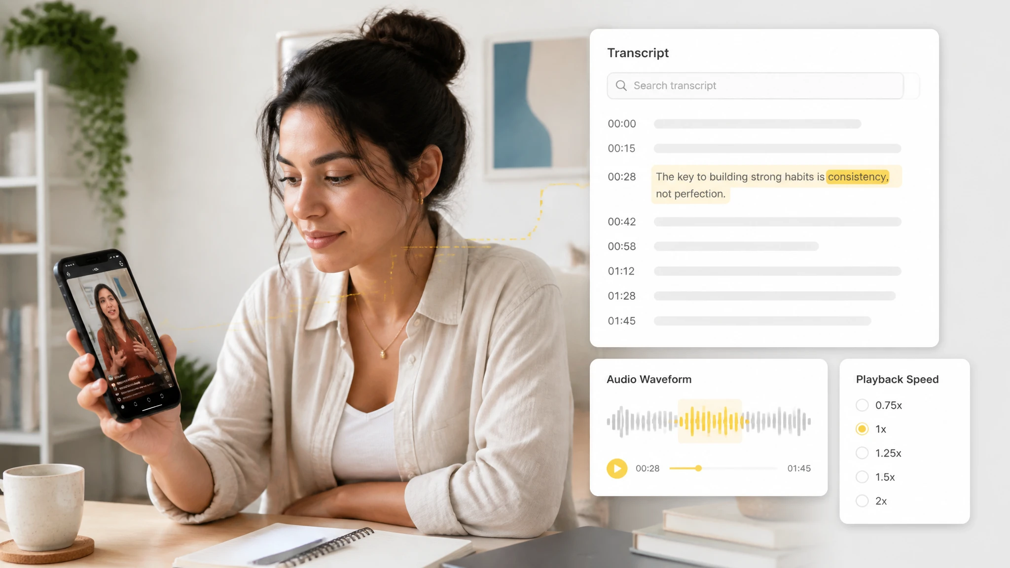 Watching vs. a Searchable Instagram Transcript