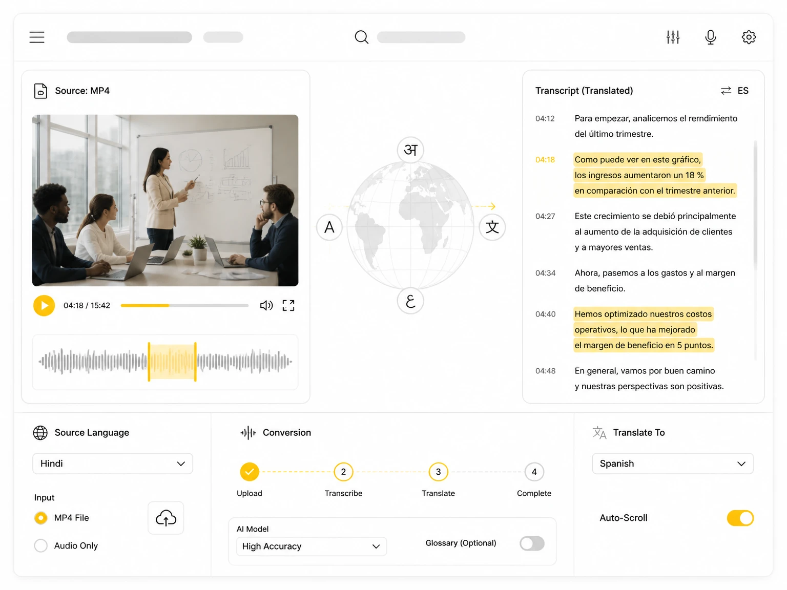 Transcribe MP4 in Any Language