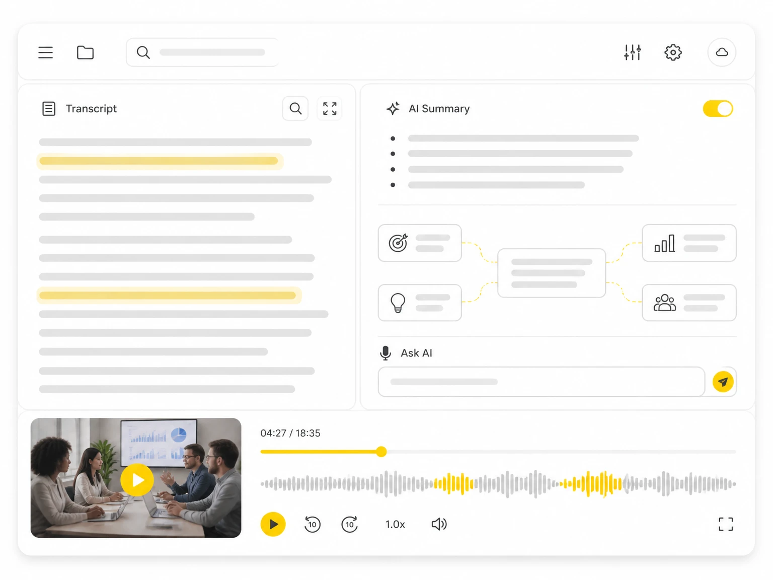 AI Summary, Mind Map & Ask AI