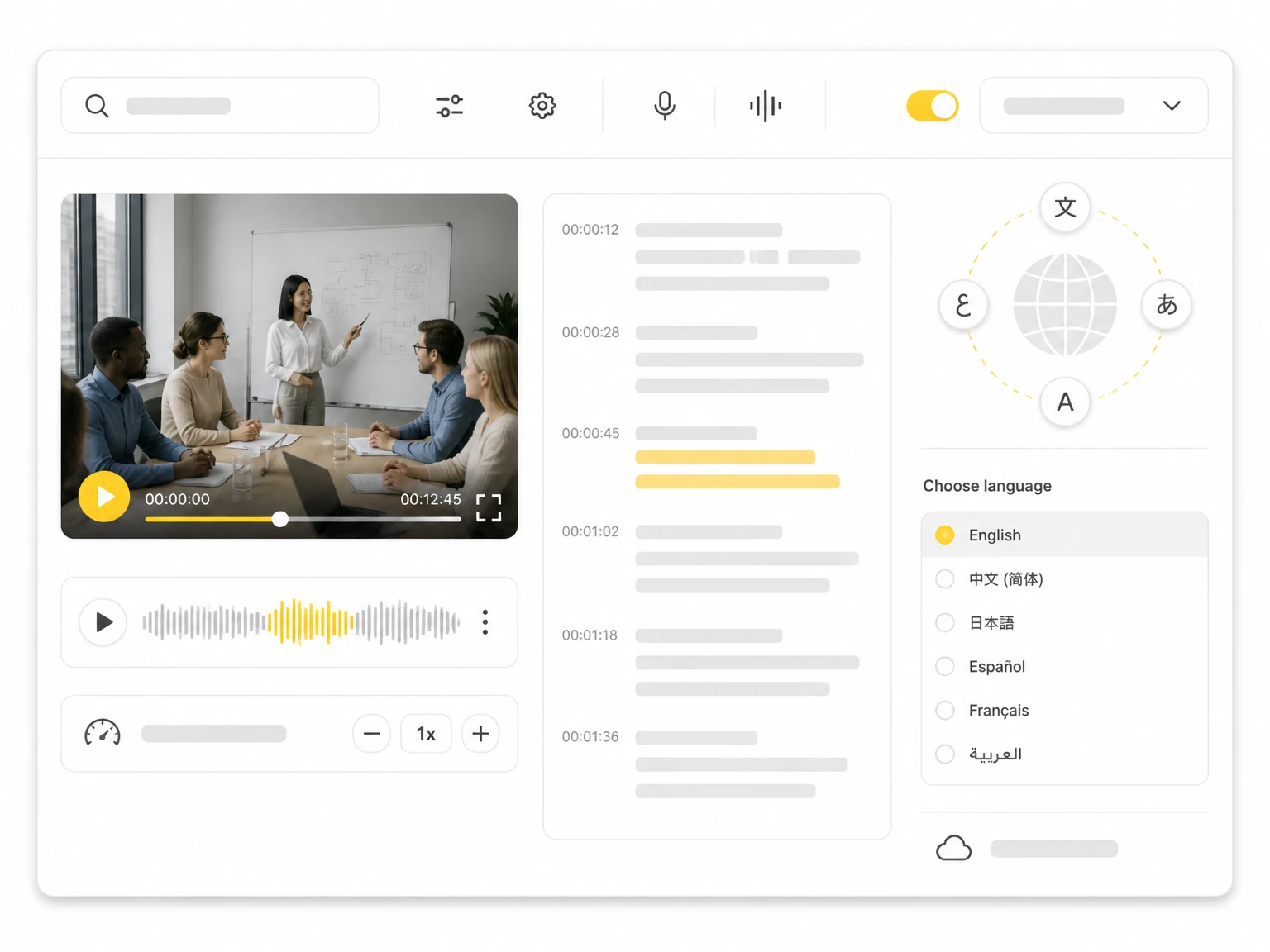 Multilingual Transcription