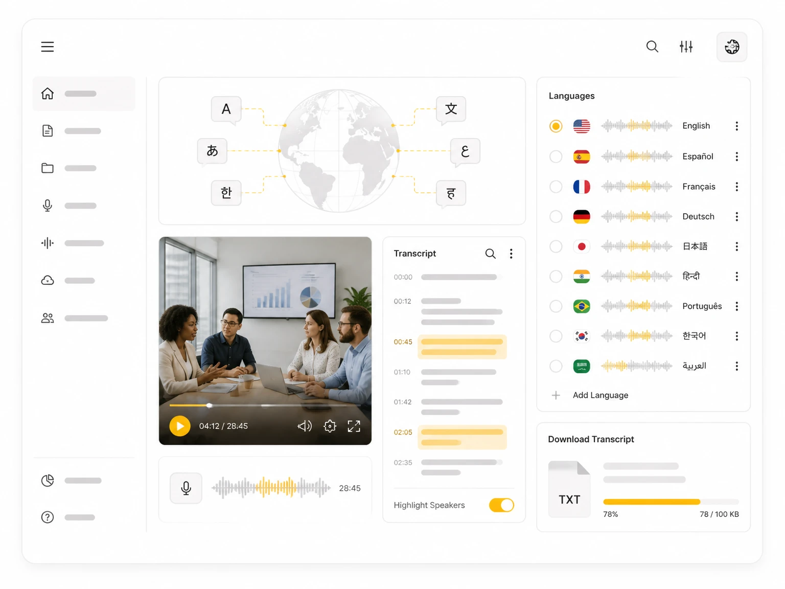 Multilingual and TXT Export