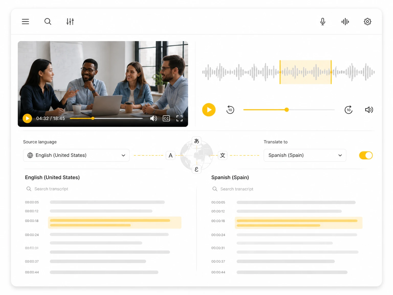 Multilingual Transcription