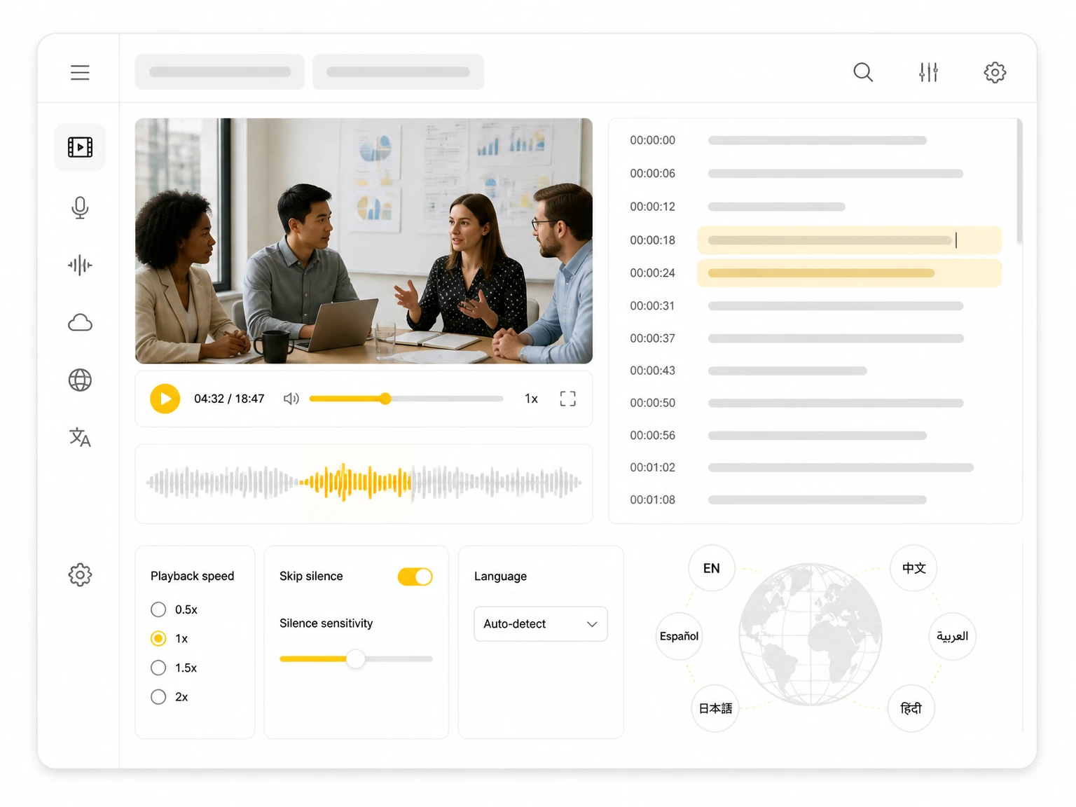 Timestamped Transcript Editor