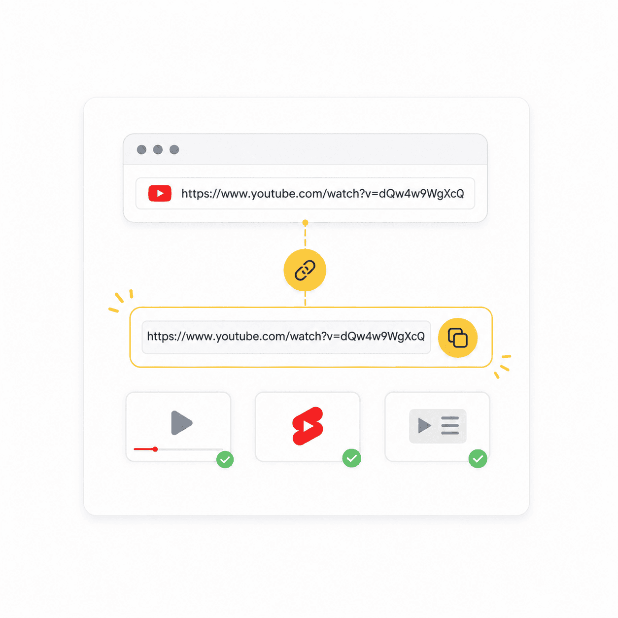 Paste the YouTube link